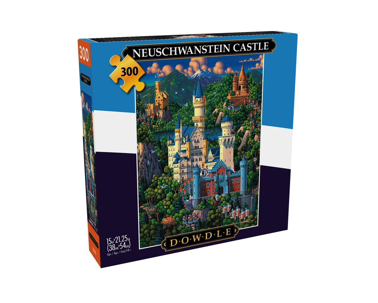 Buffalo Games - Dowdle - Neuschwanstein Castle - 300 Piece Jigsaw Puzzle for Adults -Challenging Puzzle Perfect for Game Nights - Finished Size is 21.25 x 15.00 Buffalo Games