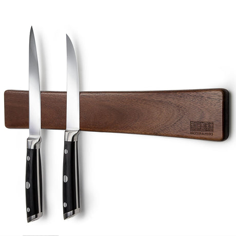 HOSHANHO Magnetic Knife Strips, Magnetic Knife Holder for Wall 16 Inch, Acacia Wood Knife Magnetic Strip Use as Knife Bar, Knife Holder for Kitchen Utensil Organizer HOSHANHO