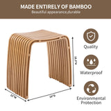 CWUINT Bamboo Dining Stool and Chair - Durable and Beautifully Designed for Dining Room, Living Room, Bedroom and Bathroom CWUINT