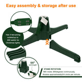 360-Degree Rotating Christmas Tree Stand,Up to 7.5ft and 80 pounds Artificial Tree,with 3 Settings Trunk Diameter LAMPHOME