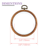Piutouyar 3 Pieces 4 Inch Embroidery Hoop Set Imitated Wood Display Frame Embroidery Hoops Circle Cross Stitch Hoop Ring for Art Craft Sewing and Hanging Ornaments Decor Piutouyar