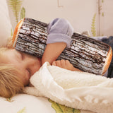 Huwena 4 Pcs Wood Pillows Tree Stump Decorative Round Throw Pillows 3D Digital Print Wood Trunk Stump Cylinder Cushion for Home Sofa Living Room Decor, 15.8 x 5.5 Inch Huwena