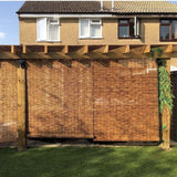 Natural Bamboo Roller Blinds - Cordless Sun Blocking Privacy Shades for Indoor/Outdoor Patio, W 24" - 75" WZLSQLTY