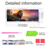 Pavemlo 5D Large Diamond Art Kits for Adults Lion, Full Drill Big Diamond Painting Kits Animals Pictures Paint with Diamonds, DIY Cross Stitch Art Rhinestone Craft for Home Wall Decor 12x31.5 inch Pavemlo