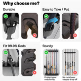 OJYDOIIIY Wall Mount Fishing Rod Holders,Vertical Fishing Pole Storage Rack for Garage OJYDOIIIY