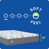 Sealy Dreamlife 12" Foam Mattress-in-a-Box, Twin XL, SealyComfort Gel Memory Foam, SealySupport Transition Foam, Surface-Guard Technology Sealy