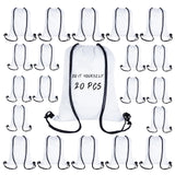 MAIKESUB 20 Pieces Sublimation Drawstring Backpack Bags Cinch Sack with String DIY Gym Sports Sackpack Lightweight MAIKESUB