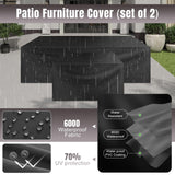 Aoxun 13 Pieces Patio Furniture Set with 44” Fire Pit Table Wicker Rattan Outdoor Sectional Conversation Set with Coffee Table and 4” Thickened Cushions, Gray(Waterproof Cover Included) Aoxun