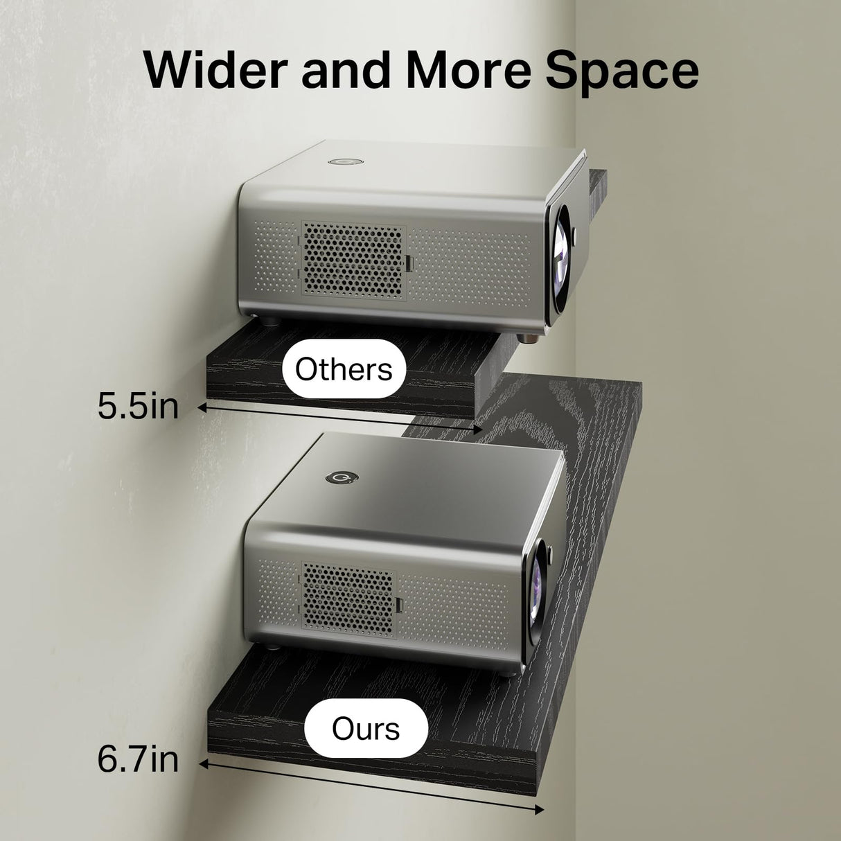 BAYKA Floating Shelves for Wall, 22.5 inches Wall Mounted Rustic Wood Shelves for Bathroom, Bedroom, Living Room, Floating Shelves for Books/Storage/Decor with 22lbs Capacity(Black,Set of 3) BAYKA