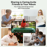 Camojojo Bird Feeder with Camera of 32MP Photo & 4K Video, Smart Bird Feeder with AI Identify, 10000mAh Built-in Battery, Full-Color Night View, 32 SD, IP66, 2.4G/5G Dual WiFi Wireless, Live Function Camojojo