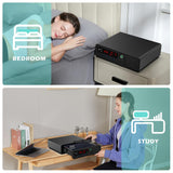 Z ZLJUAN Slide-Away Pistol Handgun Quick Access Gun Drawer Safe with LCD Display of Temp,Humidity,Time,Low Battery Warning,Unlock State for Nightstand Bedside Home Z ZLJUAN