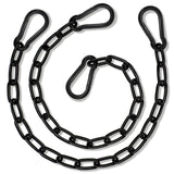 Gelury Hanging Swing Chain 25.6In, 2 Pack Heavy Duty 1000LB Capacity, Hammock Extender Kit With 4 Carabiners for Punching Bags, Swing Chairs (2Pack, Black) Gelury