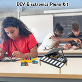 MIOYOOW Soldering Practice Kit, 7 Keys Mini Piano Violin Guitar Soldering Project with 3 Tones, Electronic Musical Instrument Early Learning Educational DIY Soldering Kit for Home School Learning MiOYOOW