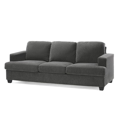 VanAcc 89 Inch Sofa, Comfy Sofa Couch with Extra Deep Seats, Modern Sofa- 3 Seater Sofa Couch for Living Room Apartment Lounge, Grey Chenille