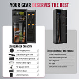 12-15 Gun Safe, Gun Safe for Rifles and Pistols, Large Fingerprint Rifle Safe, Biometric Safe and Password Lock, Gun Cabinet for Home with 4 Handgun Pockets, Free Diy Back Panel KAER