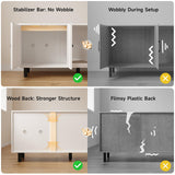 ONBRILL 59 Inches Cat Litter Box Enclosure for 2 Cats, Hidden Litter Boxes Furniture with Cat Scratch Pad, Large Indoor Pet House with Double Room, Wooden TV Stand Side Table, Off White ONBRILL