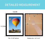 pojah 8x10 Picture Frame Set of 4,Black Photo Frame with Mat Display Pictures 5x7 or 8x10 Without Mat,PVC Glass,for Wall Home Office Décor pojah