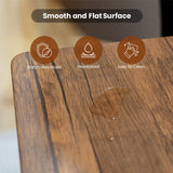 furlinkhm Kitchen Dining Table Set for 4, Modern Rectangular 5 Piece Dining Room Table and Chairs Set, Brown Wooden Metal Table Set for Family Dinner, Party, Afternoon Tea and Work (Oval) furlinkhm