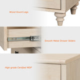 WAMPAT Buffet Cabinet with 4 Doors and 2 Drawers, Large Coffee Bar Table Wood Kitchen Storage Cabinets with Storage Cabinets, Modern Farmhouse Sideboard Credenza for Dining Room, Beige, 68 inch WAMPAT