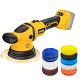 VERVEWAVE Cordless Buffer Polisher Kit for Dewalt 20V Battery (No Battery), 6-Inch Orbital Car Polisher Variable Speed 1800—5500 RPM, 17PCS Polishing Accessories, for Car Polishing/Waxing (Tool Only) VERVEWAVE