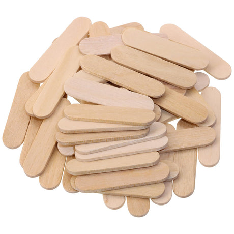 PPhtony Mini Wood Craft Sticks Small Wooden Sticks Bulk for DIY Art Christmas Ornaments Crafting Halloween Home School Painting Projects, 1.6x0.4inch (50) PPhtony