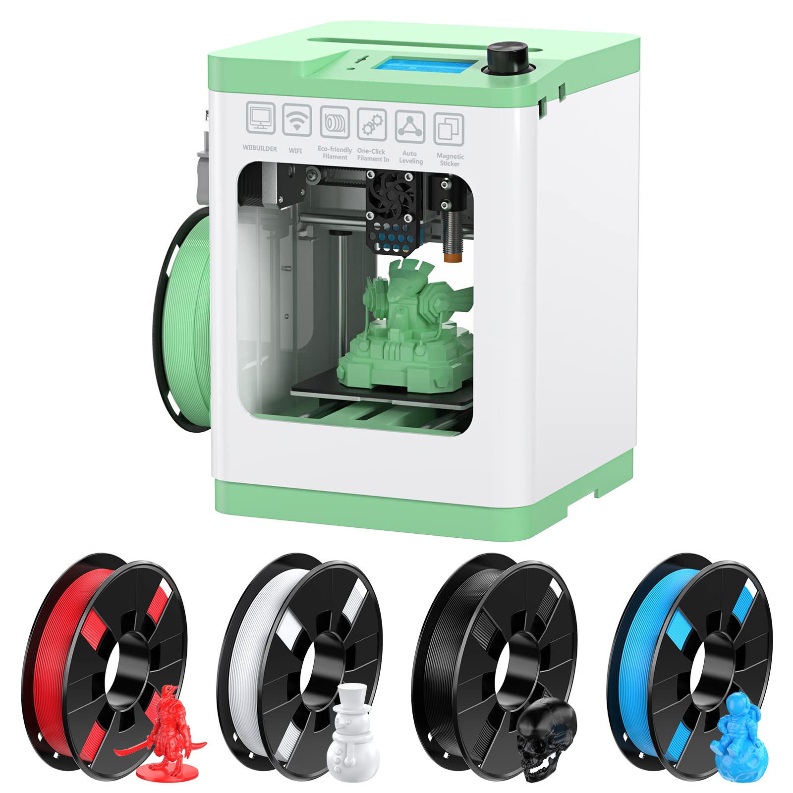 3D Printer TINA2S(Newest) and 4 Colors PLA 3D Printer Filament for Tina2 and Tina2 S, Equipped with an Ultra-Quiet Motherboard can Resume Printing Mini 3D Printers - WoodArtSupply