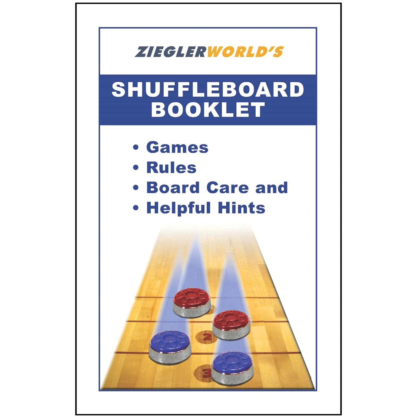 Zieglerworld Table Shuffleboard Bowling Brown Pins - Pinsetter - Rules Booklet - Score Chart - Carrier Bag & Wood Ball - WoodArtSupply