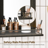 YATINEY Bathroom Medicine Cabinet with Mirror, Wall Mounted Home Storage, Medicine Cabinet Mirror, Bathroom Wall Cabinet, Adjustable Shelf, for Laundry Room, Bedroom, Camper, Hallway, Smoky Oak YATINEY