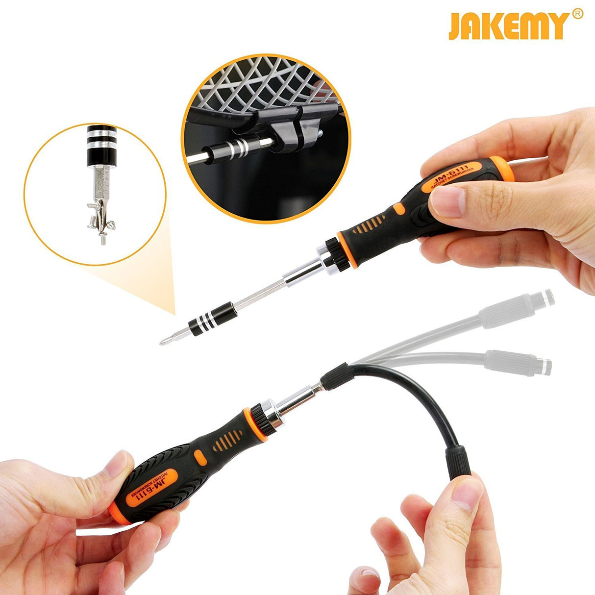Precision Ratchet Screwdriver Set, JAKEMY 69 in 1 Household Screwdriver Home Repair Tool Kit, Disassemble Magnetic Rotating Ratchet Screwdriver Kit for Furniture/Car/Computer/Electronics Maintenance JAKEMY