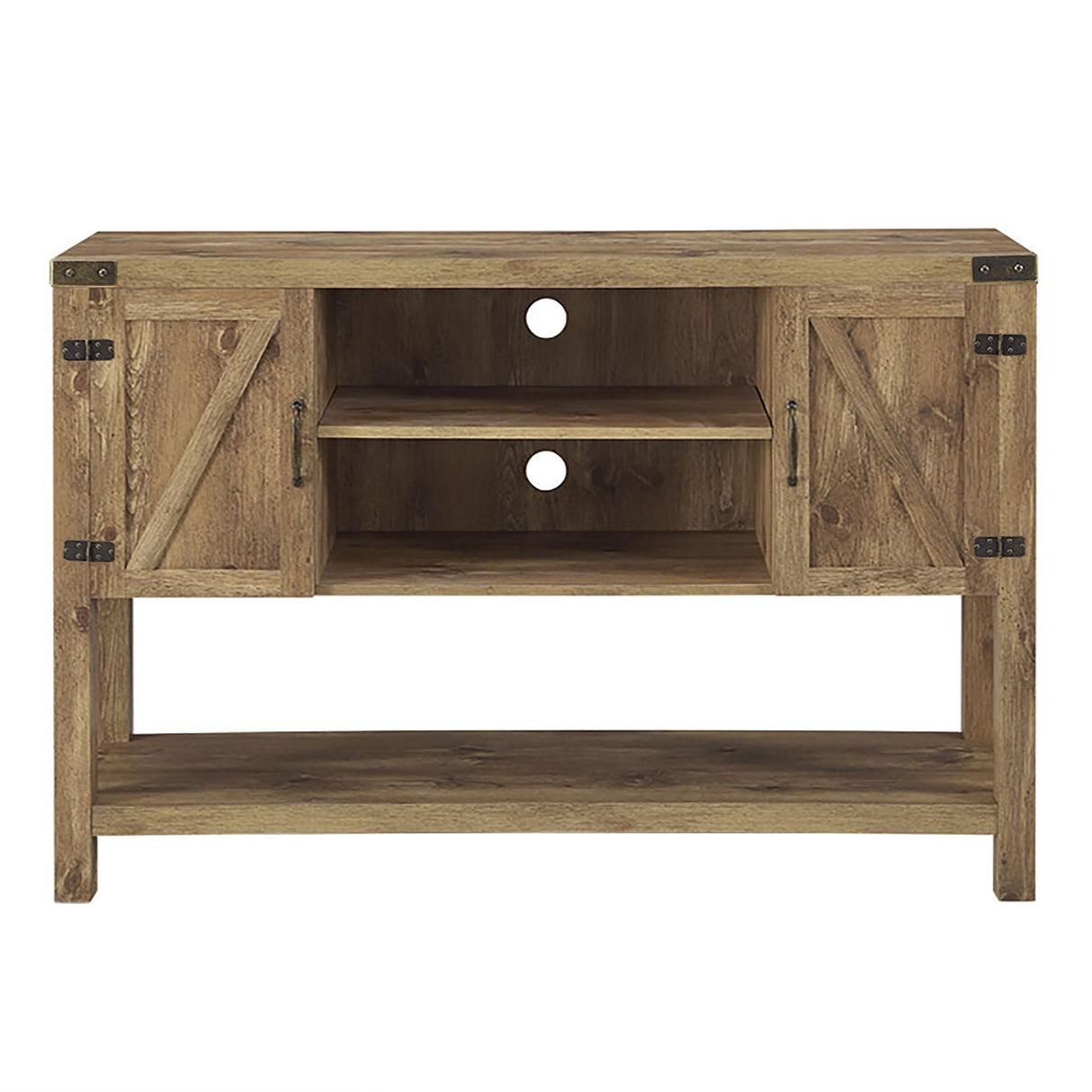 Walker Edison Tallulah Rustic 2 Door TV Stand for TVs up to 58 Inches, 52 Inch, Barnwood Walker Edison