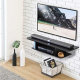 BiJun Floating TV Shelf, Entertainment Center Wall Mounted Media Console Router DVD Shelf for One/PS4/Cable Box/DVD Players/Game Console Streaming Media Equipment (Black, 35.4) BiJun