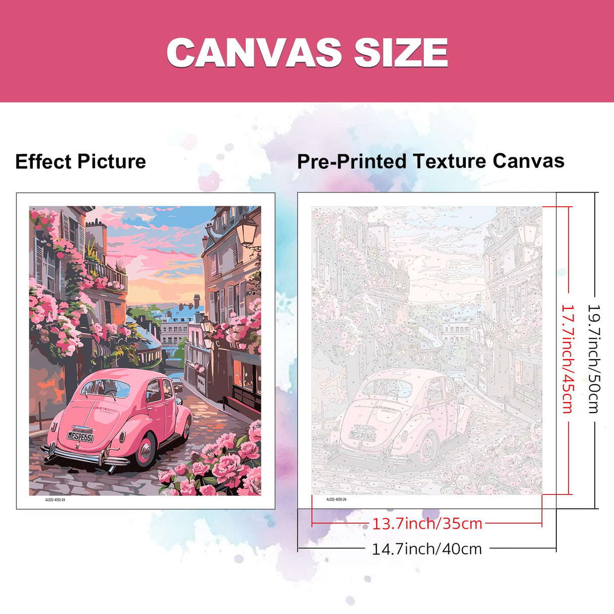 HITIRECOVI Car Paint by Number Adult,Canvas Paint by Numbers for Adults City View,DIY Acrylic Oil Paint by Number for Adults for Home Decor Gift 16x20 Inch HITIRECOVI