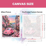 HITIRECOVI Car Paint by Number Adult,Canvas Paint by Numbers for Adults City View,DIY Acrylic Oil Paint by Number for Adults for Home Decor Gift 16x20 Inch HITIRECOVI