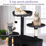 Cat Tree 70 Inches Cat Tower for Indoor Cats Multi-Level Cat Condo with Litter Box Enclosure,Scratching Posts for Indoor Cats (Dark Gray) XXkseh