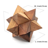 Adults Games Gifts Wooden Star Cube Puzzle Game Brain Teasers of The Logic Games for Kids and Teen to Challenge Puzzles for Fun Entertaining Things and Educational Tools of Parents BSIRI