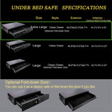 Extra Large Under Bed Safe, Heavy-duty Rapid Gun Storage Safe Drawer Safe for AR Rifle Ammo Pistol Accessories for Home and Vehicle LANGGER V