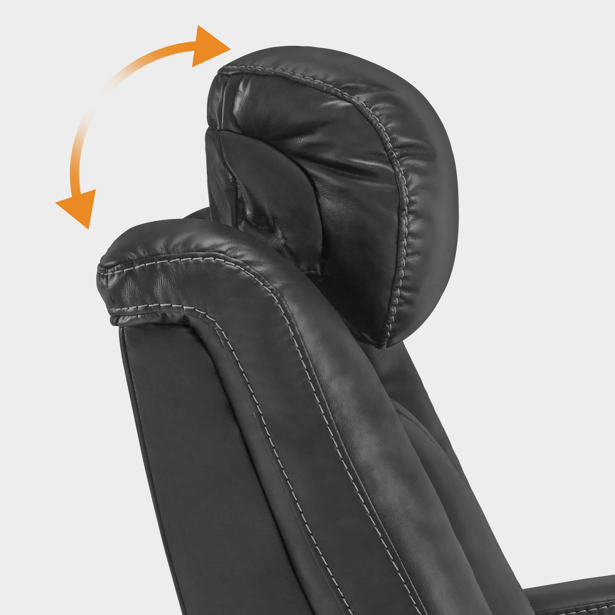 MCombo Power Recliner Chair with Adjustable Headrest for Living Room, Home Theater Seating with Swivel Tray Table, USB Port, LED Light, Armrest Storage HTS422 (Grey) MCombo