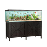 VOWNER 100-150 Gallon Fish Tank Stand with Power Outlet, Heavy Duty Aquarium Stand with Cabinet Storage for Fish Tank, Turtle Tank, Reptile Terrarium, 60" L*23.6" W Tabletop, 2200 LBS Capacity, Black VOWNER