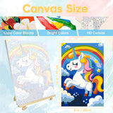 3 Pack Framed Paint by Numbers Kit for Kids, Animal Paint by Number for Kids Ages 4 8 12, Easy Framed Painting Kits with Easel for Kid Beginners Home Wall Decor (8x12 inch) HITO