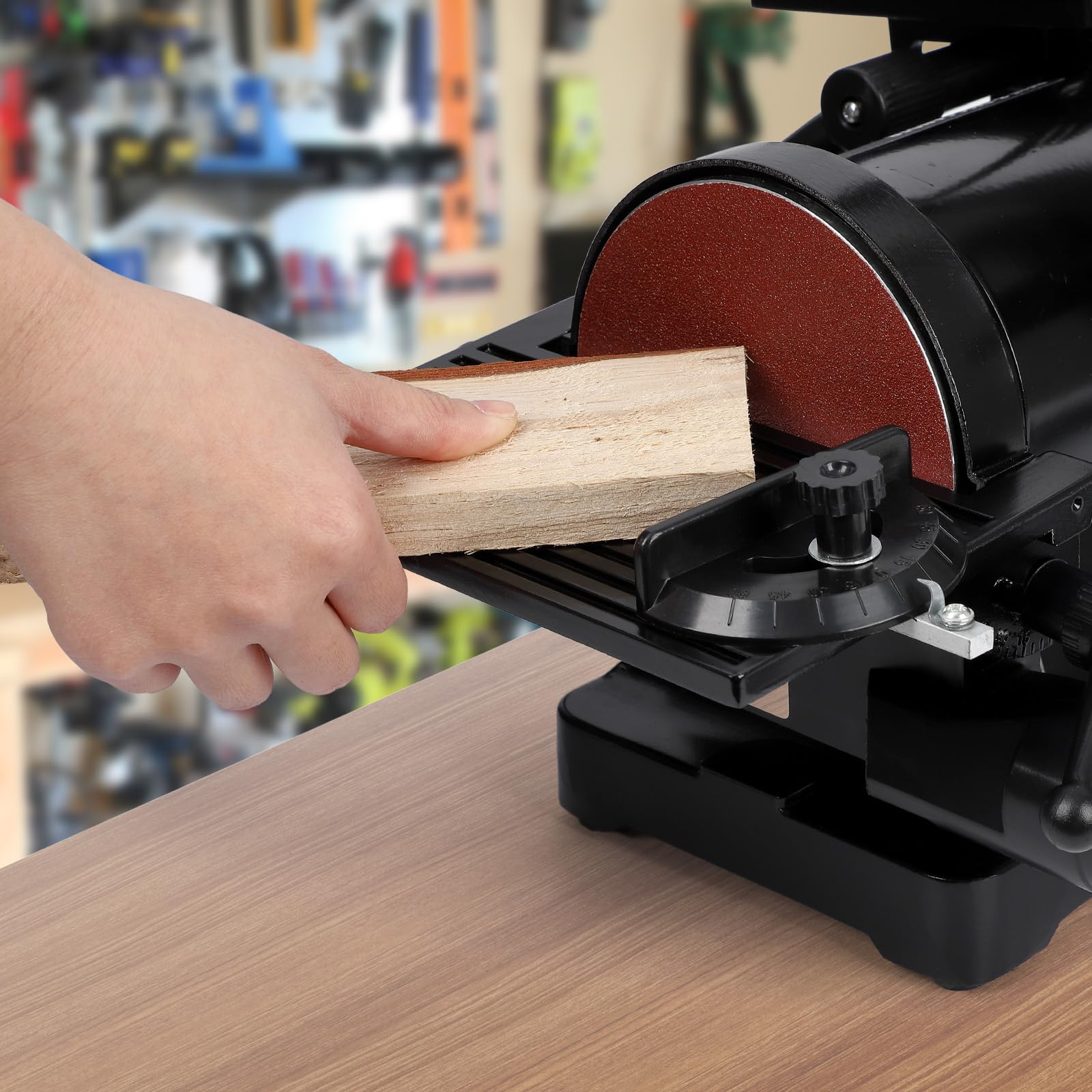 1 x 30 Inch Belt Sander with 5 Inch Disc Sander, Powerful Bench Sander with 2.1A Powerful Motor for Woodworking, (8 * 80 Grit Sandpaper, 4 * 100 Grit Sandpaper) - WoodArtSupply