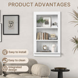 Recessed Medicine Cabinet with Shelves – in-Wall Medicine Cabinet Organizer for Bathroom, Kitchen or Bedroom – Modern White Niche Storage Cabinet 14x24 GOFEI