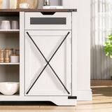 FiveWillowise Tall TV Stand, White Entertainment Center with Storage Cabinets for 65 Inch TV, 60'' Modern Media Console Table with Drawers and Adjustable Shelves, Television Stands for Living Room FiveWillowise