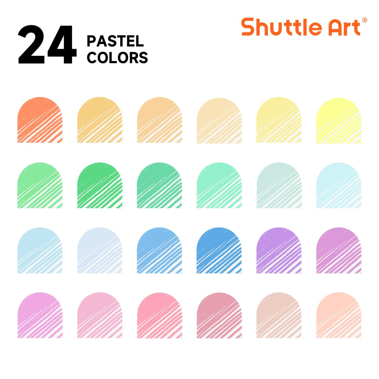 Shuttle Art Pastel Gel Pens, 24 Pastel Milky Colors Gel Pen for Black Paper, Adults Coloring Books Drawing Doodling Crafts Scrapbooking Journaling Shuttle Art