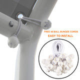 Thanaddo 10 x 20 Ft Carport Replacement Canopy Cover Garage Top Tent Shelter Tarp with Free 44 Ball Bungee Cords,Grey(Only Cover, Frame Not Include) Thanaddo