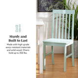 Walker Edison 4 Person Modern Farmhouse Wood Small Dining Table Dining Room Kitchen Table Set 4 Chairs Set, 48 Inch, White and Grey Walker Edison