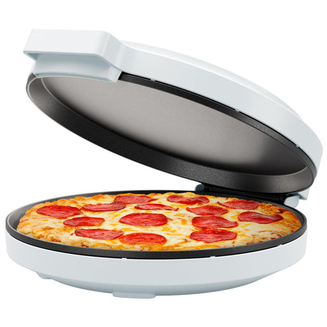 Chefman Everything Maker & Pizza Oven – 1440W Countertop Electric Pizza Maker with 12” Nonstick Cooking Plates, Make Pizza, Quesadillas, Omelettes and More, with Indicator Lights and Vertical Storage Chefman
