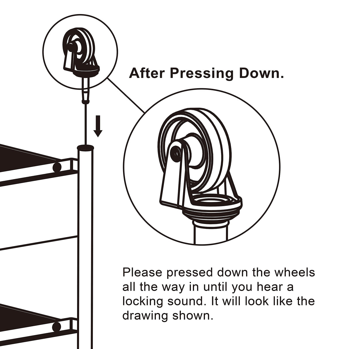 SunnyPoint 3-Tier Delicate Compact Rolling Metal Storage Organizer - Mobile Utility Cart Kitchen/Under Desk Cart with Caster Wheels (WHT, Compact (15.5" X 26.8" X 10.27")) SunnyPoint