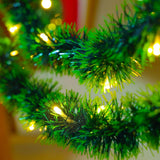 2 Pack Christmas Garland with Lights, Total 38 Feet 80 Led Battery Operated Pre-Lit Long Garland for Stairs Railing Fireplace Mantle Office Door Frame Decor Green Greenery Indoor Outdoor Decorations UZKEW