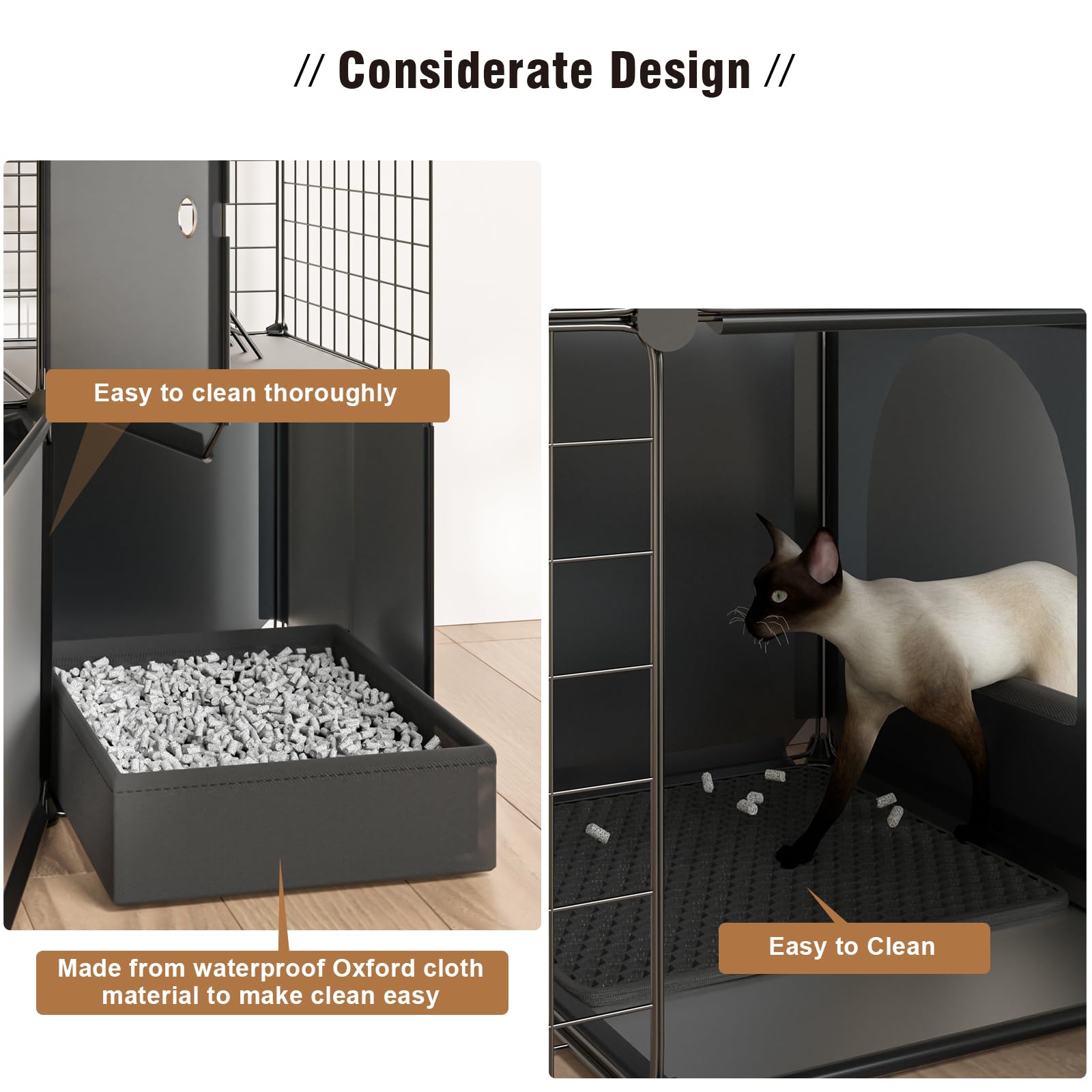 PAWING Indoor Cat Enclosure Outdoor 3-Tier Large Playpen Catio Cat Cage Outdoor Cat Crate Detachable Metal Wire Kennel Medium Kitten Cage - WoodArtSupply