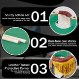 4.5Ft Foldable Pool Table, 54" Portable Folding Billiard Table for Kids and Adults, Indoor Pool Arcade Game Table with 2 Cues, 16 Balls, Triangle, 2 Chalks for Family Game Rooms (GREEN) RAYKEEP